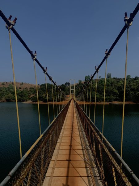 A scenic bridge on the Sharavati river
