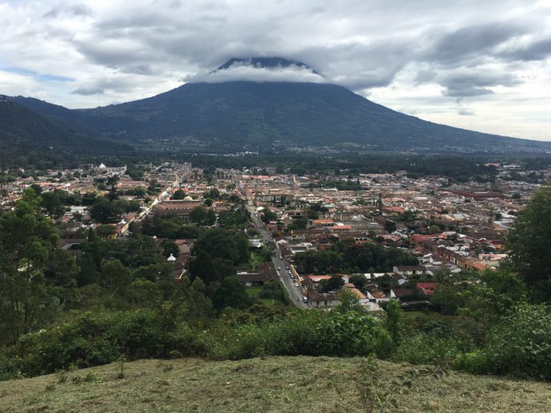 Volcan Agua as viewed from Cerro De La Cruz in Antigua, Guatemala