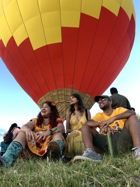 Hot air balloons at Ziro Festival of Music, Ziro Valley, Arunachal Pradesh.